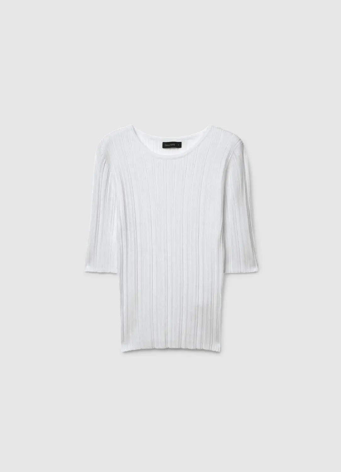 Calliope t-shirt femme côtelé manches coudes