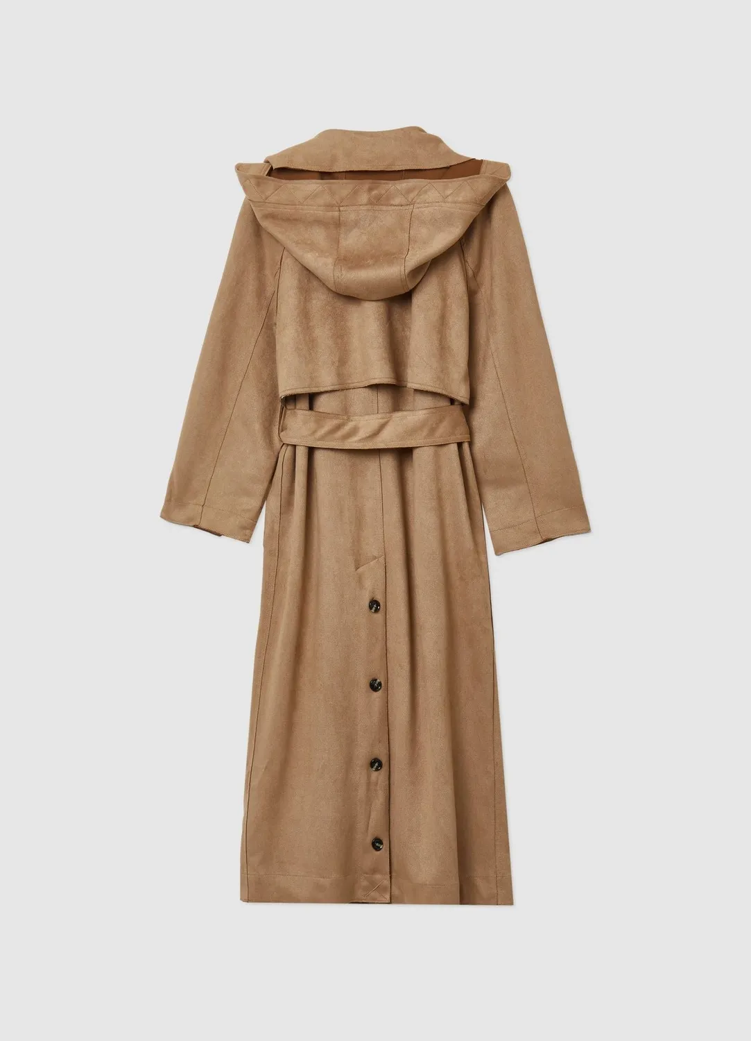 Calliope Manteau long chiné femme double boutonnage