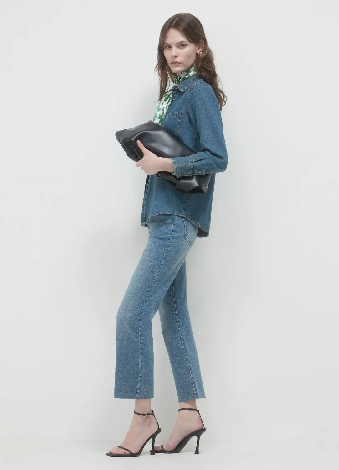Calliope jean cropped flare femme delave