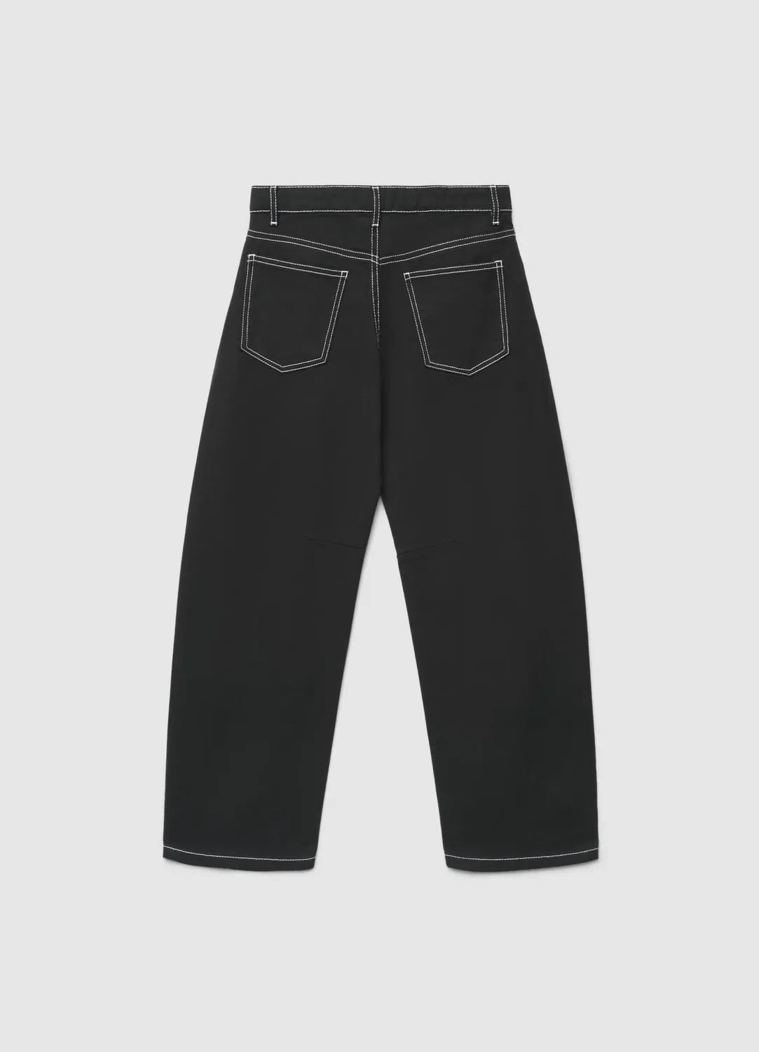 Calliope Pantalon barrel fille uni large 5 poches