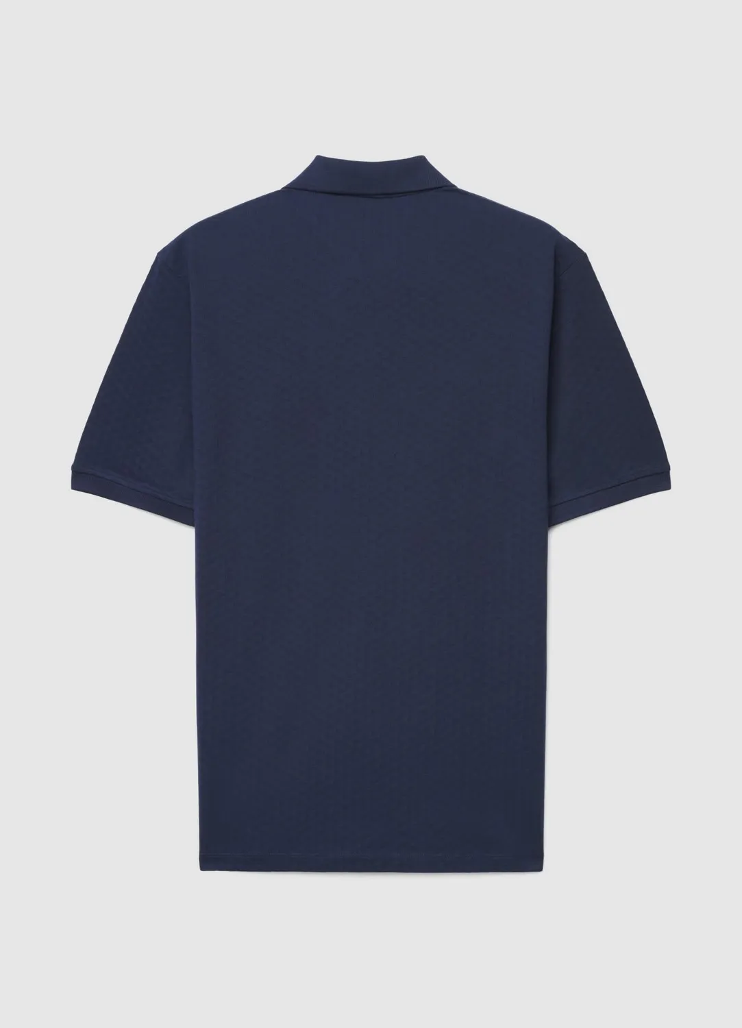 Calliope polo homme col ouvert jacquard uni