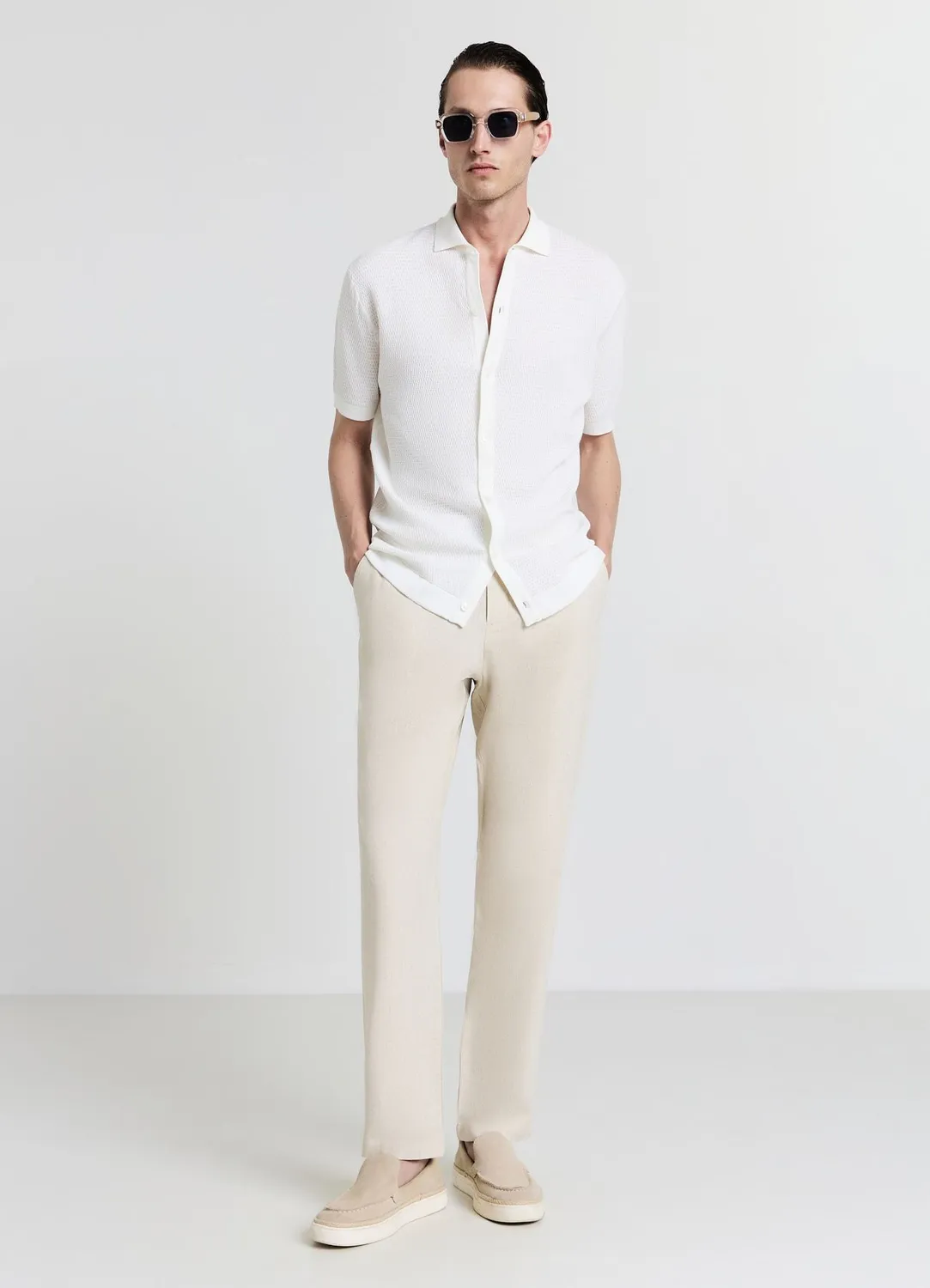 Calliope chemise maille coton manches courtes homme