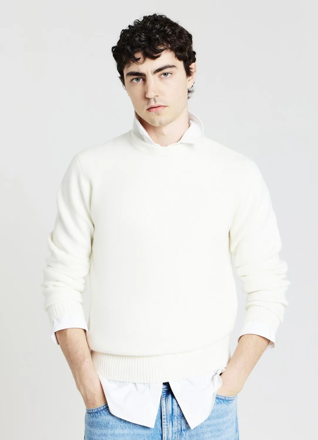 Calliope Maglia Girocollo Pull Homme Col Rond Uni