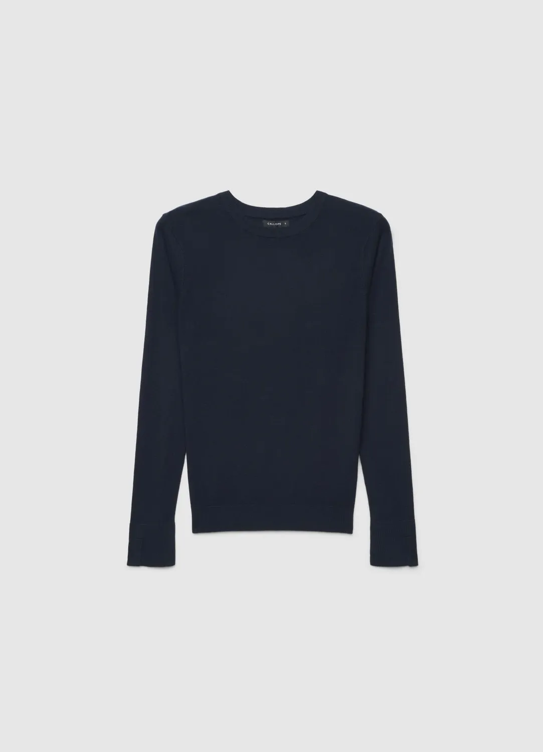 Calliope Pull col rond femme uni manches longues