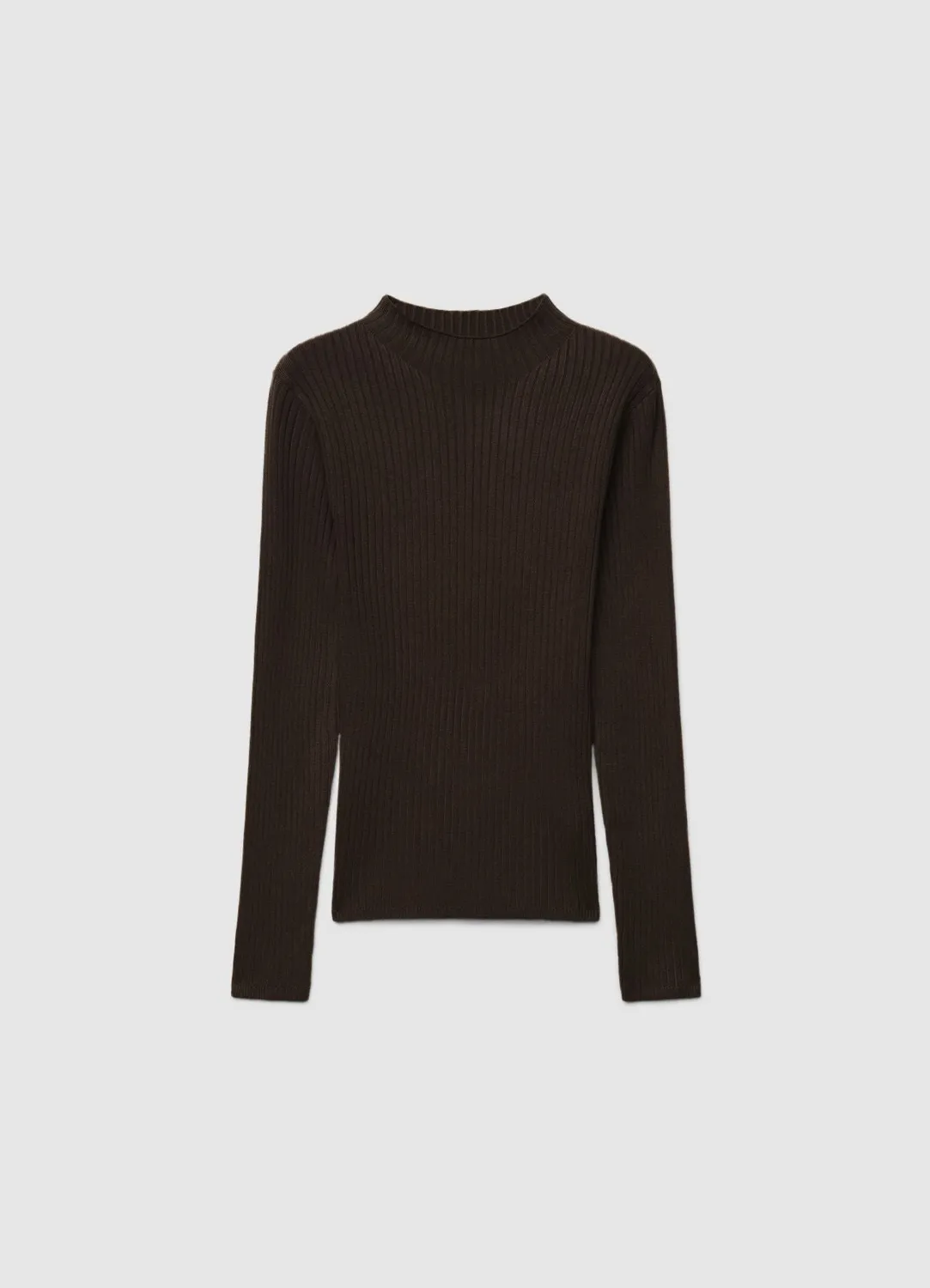 Calliope t-shirt col haut côtelé manches longues femme