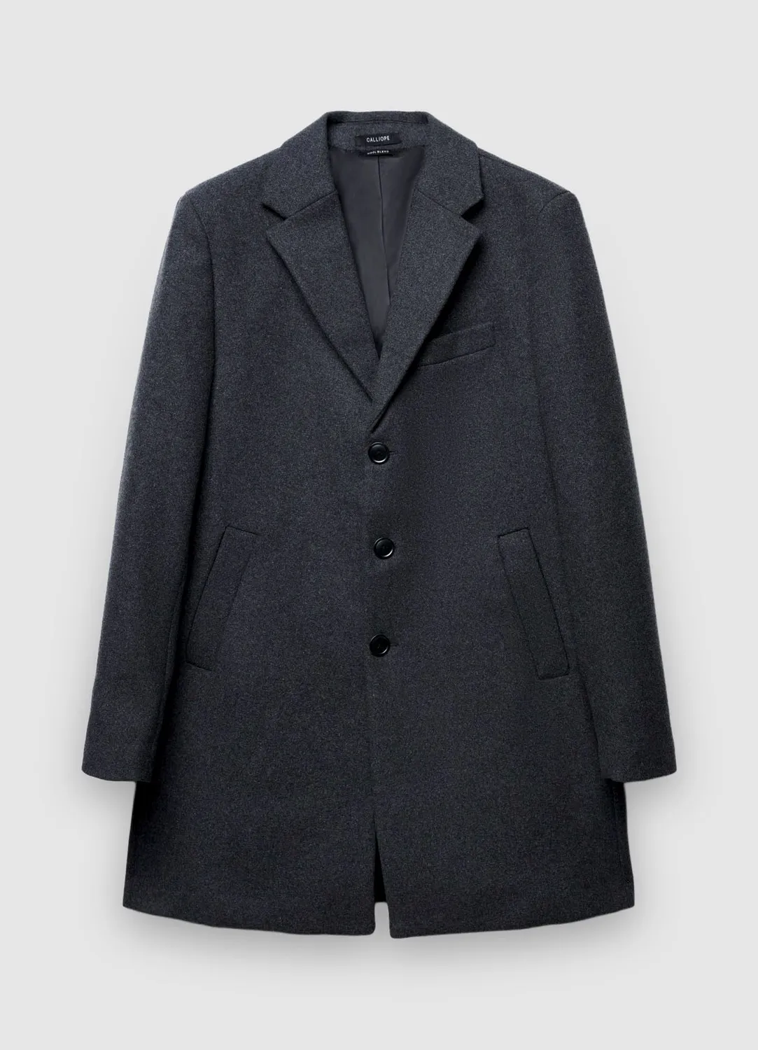 Calliope manteau homme uni monopetto 3 boutons