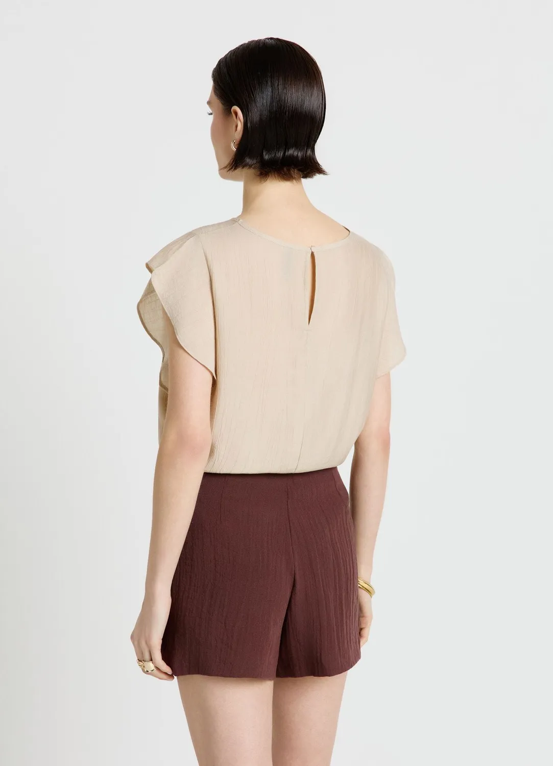 Calliope jupe-short boucle zip latéral femme