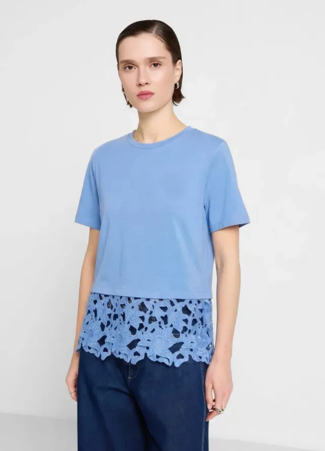 Calliope t-shirt femme M dentelle bas