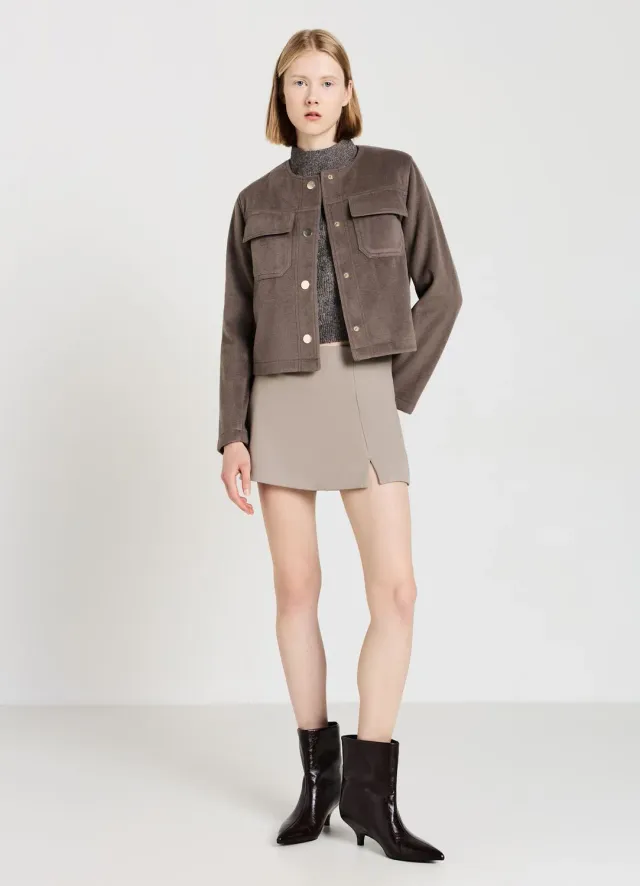 Calliope Boutons or Veste femme courte non doublée