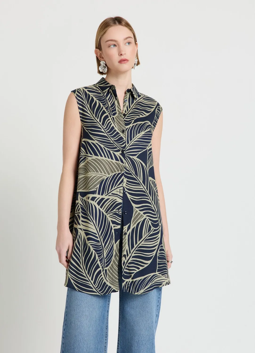 Calliope blouse sans manches femme paisley boutons