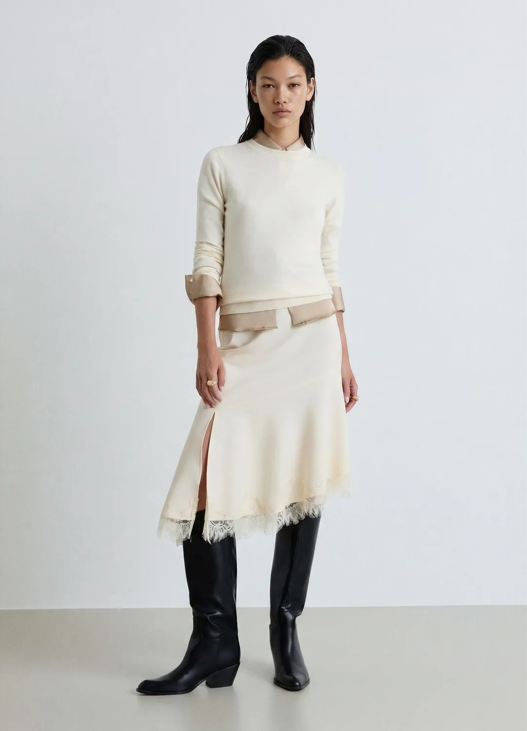 Calliope pull col rond manches longues femme uni