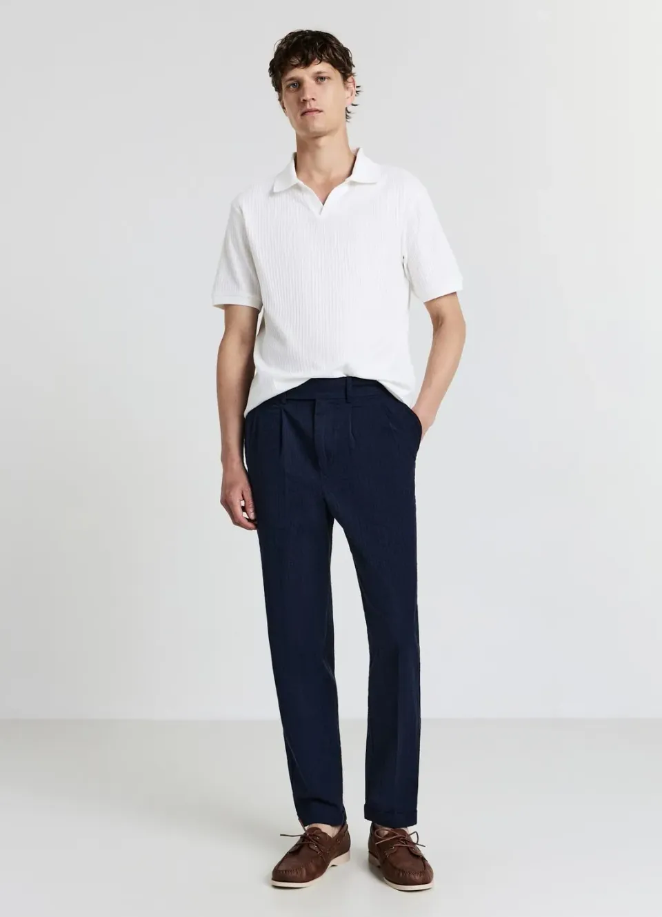 Calliope pantalon long homme coton uni
