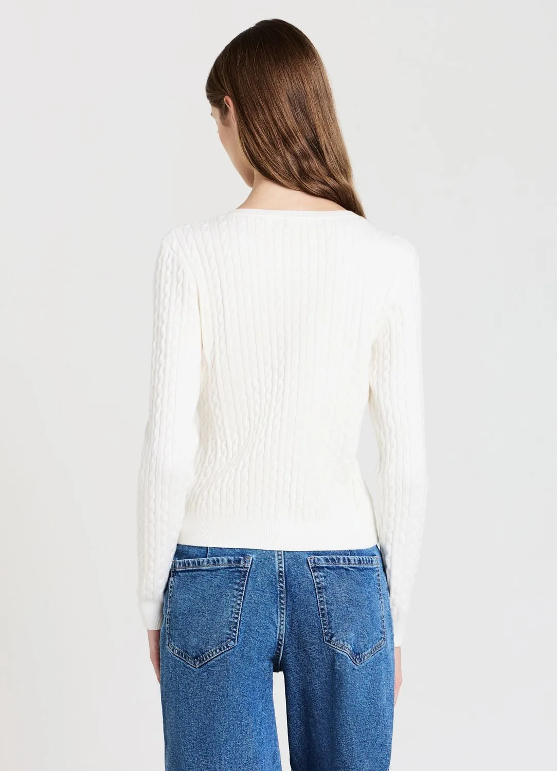 Calliope cardigan torsades boutons col rond