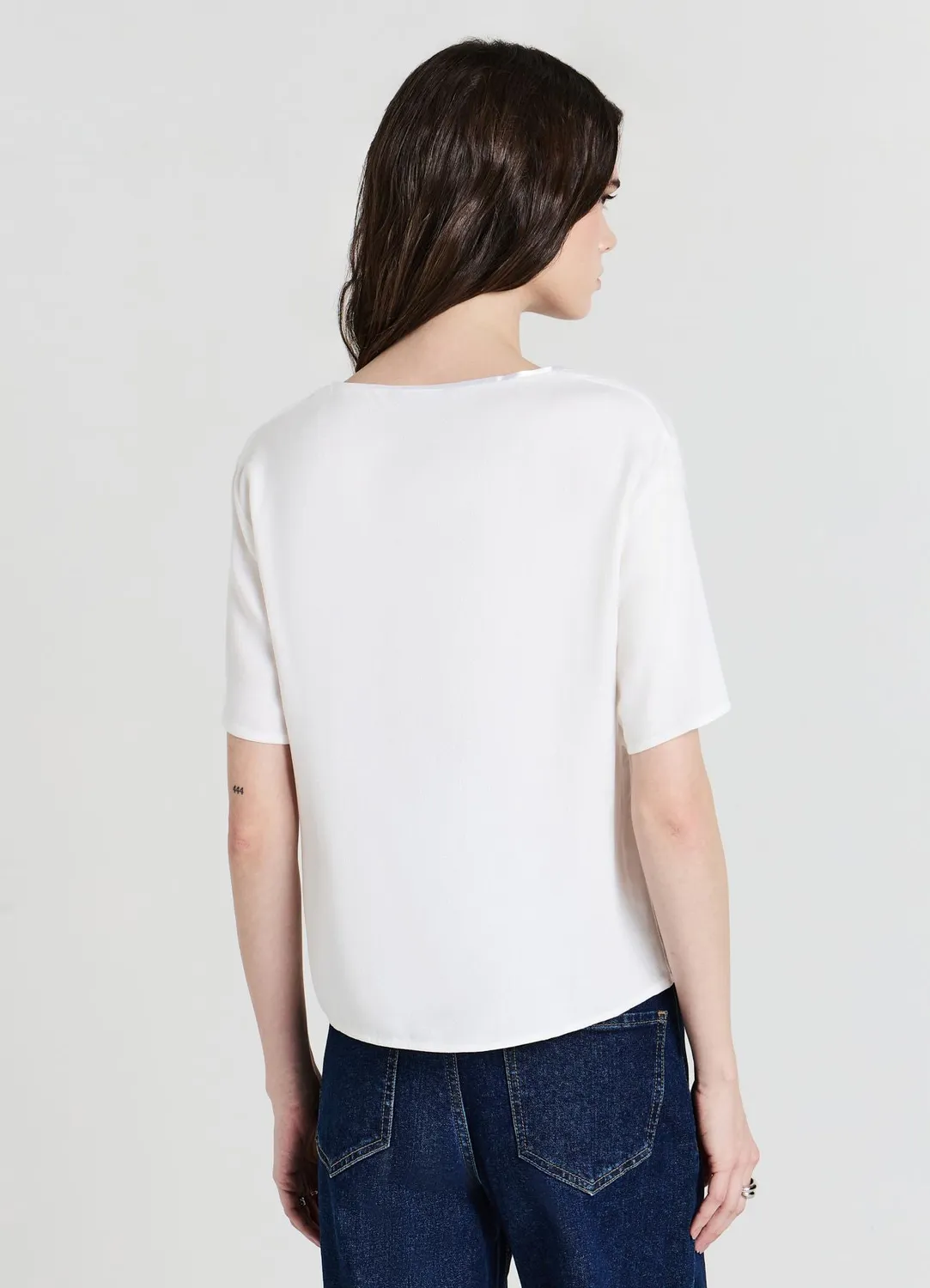 Calliope blouse femme col large manches courtes