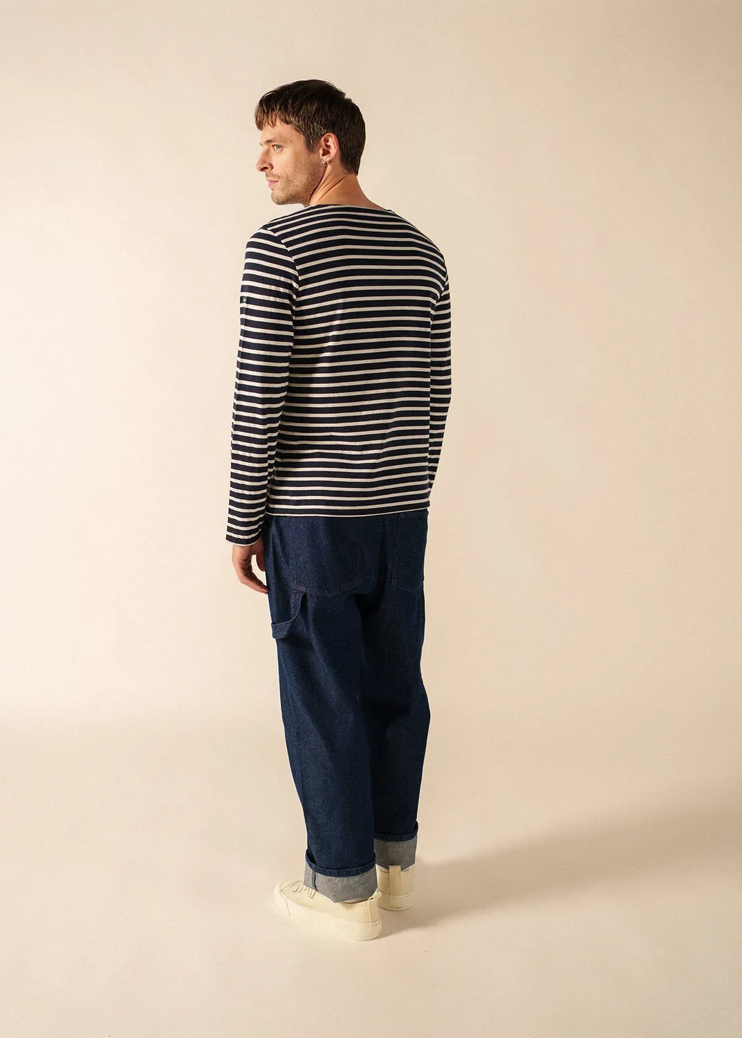 Saint James Minquiers Phospho marinière navy coton