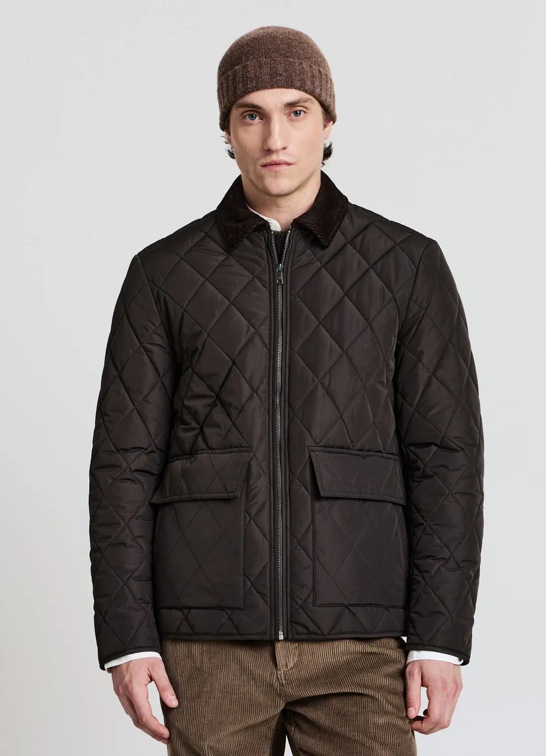 Calliope blouson matelassé homme col velours