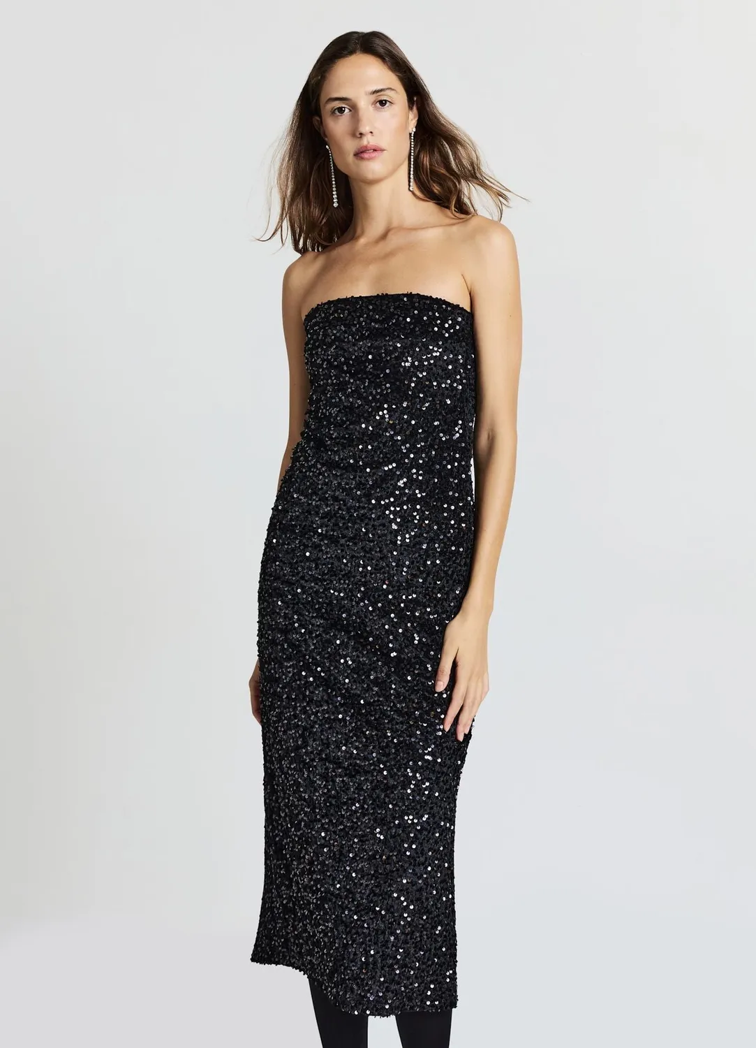 Calliope Atelier robe longue femme bustier paillettes
