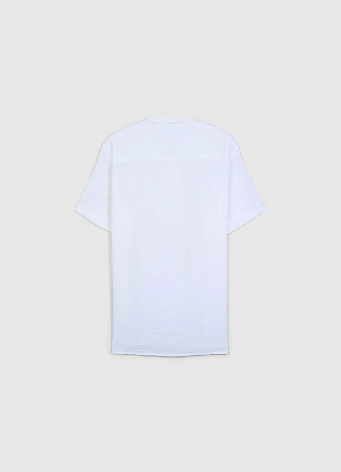 Calliope gaufrée chemise homme coton courte