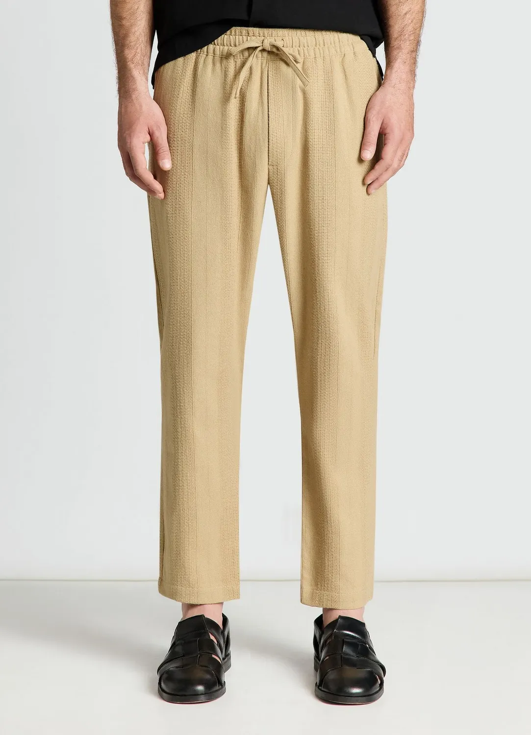 Calliope pantalon jogger jacquard rayé homme