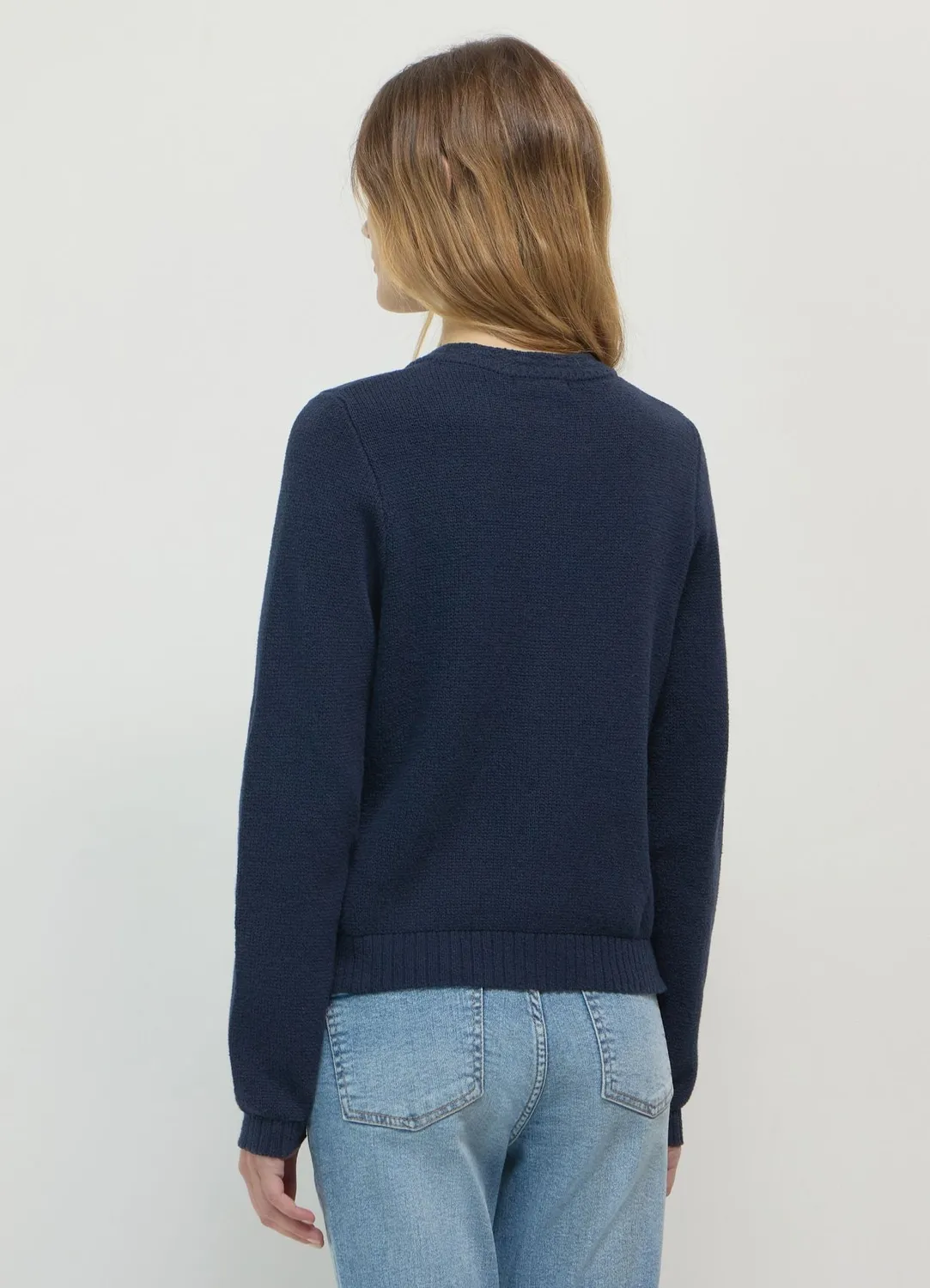 Calliope cardigan boutons or coton uni