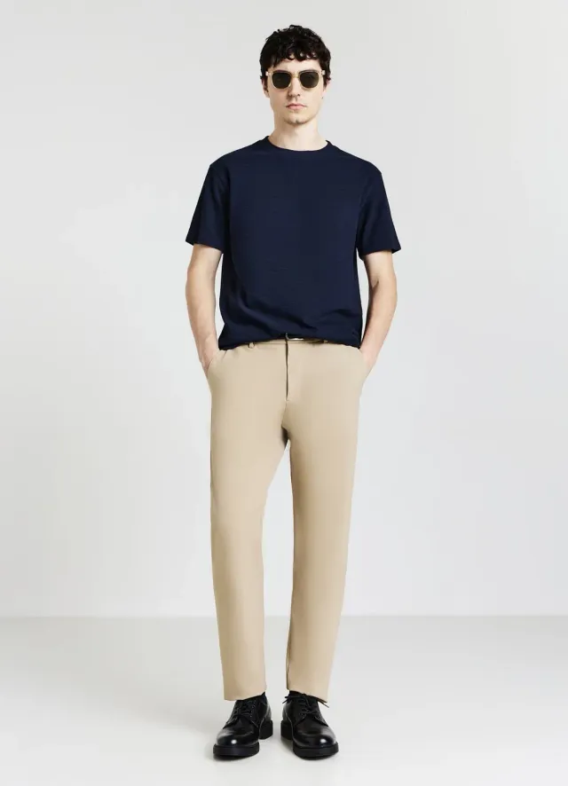 Calliope t-shirt devoré homme coton col rond