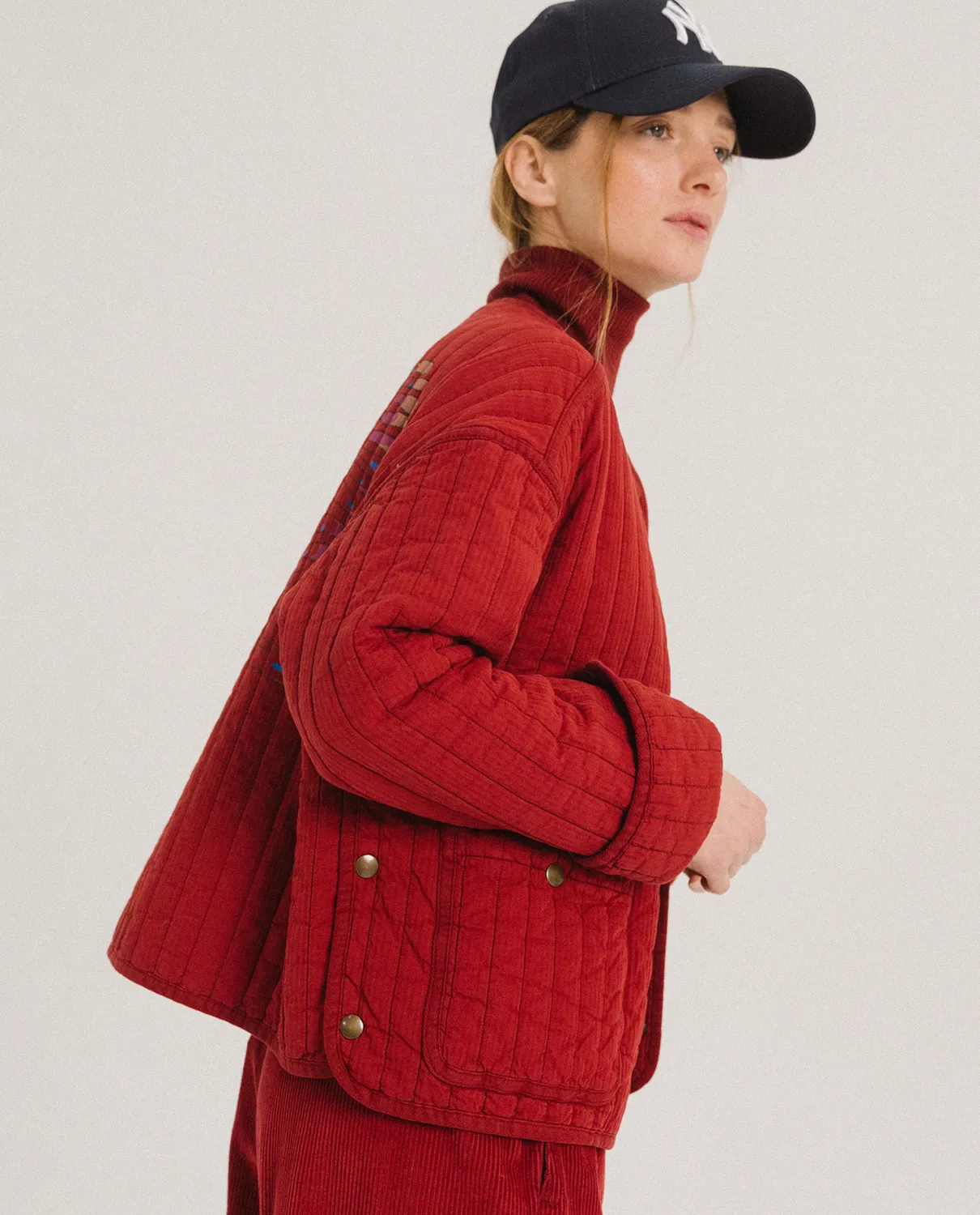 Tinsels Fame Cherry veste matelassée coton imprimée