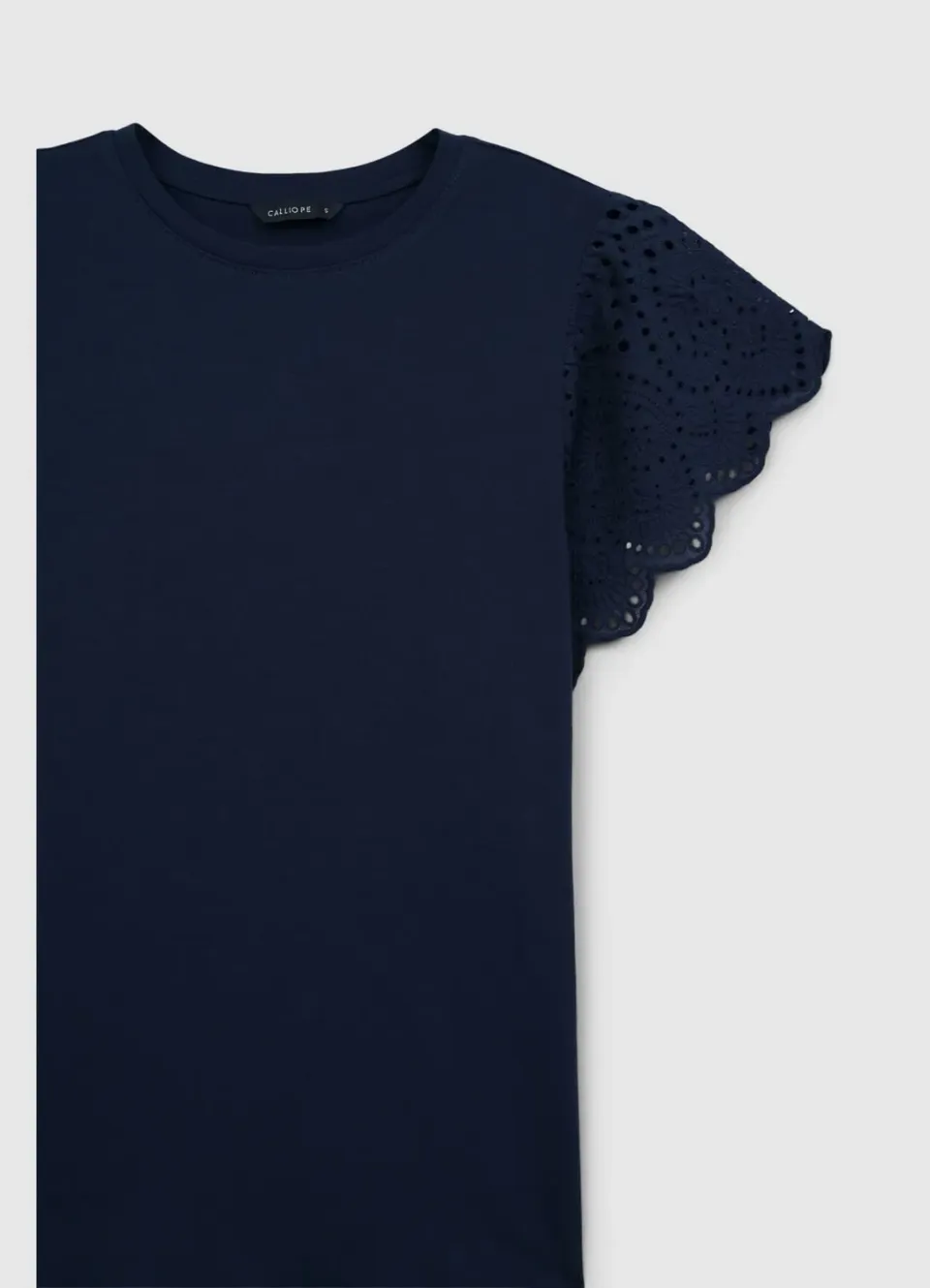 Calliope t-shirt femme coton volant broderie