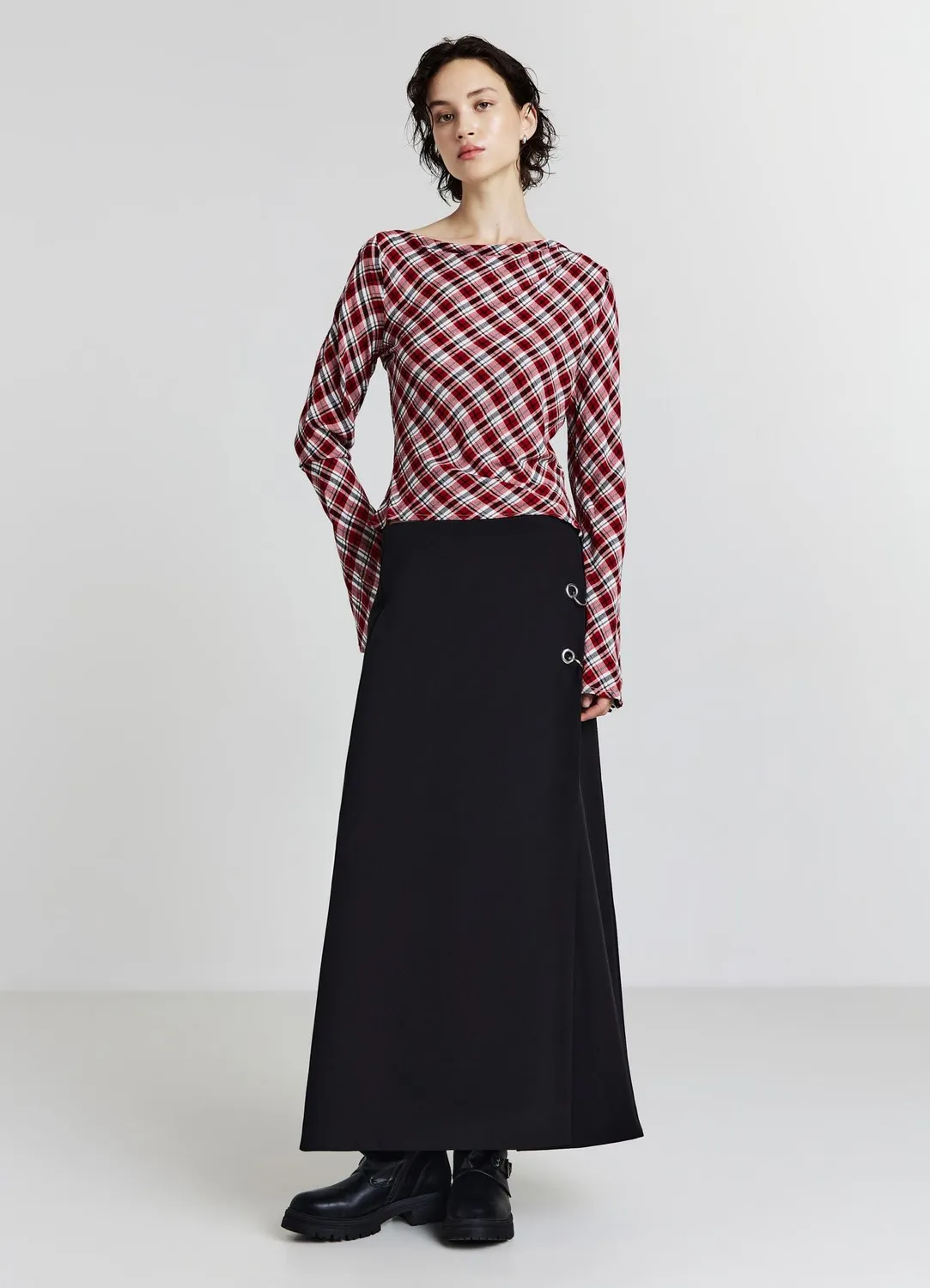 Calliope blouse femme col châle à motifs