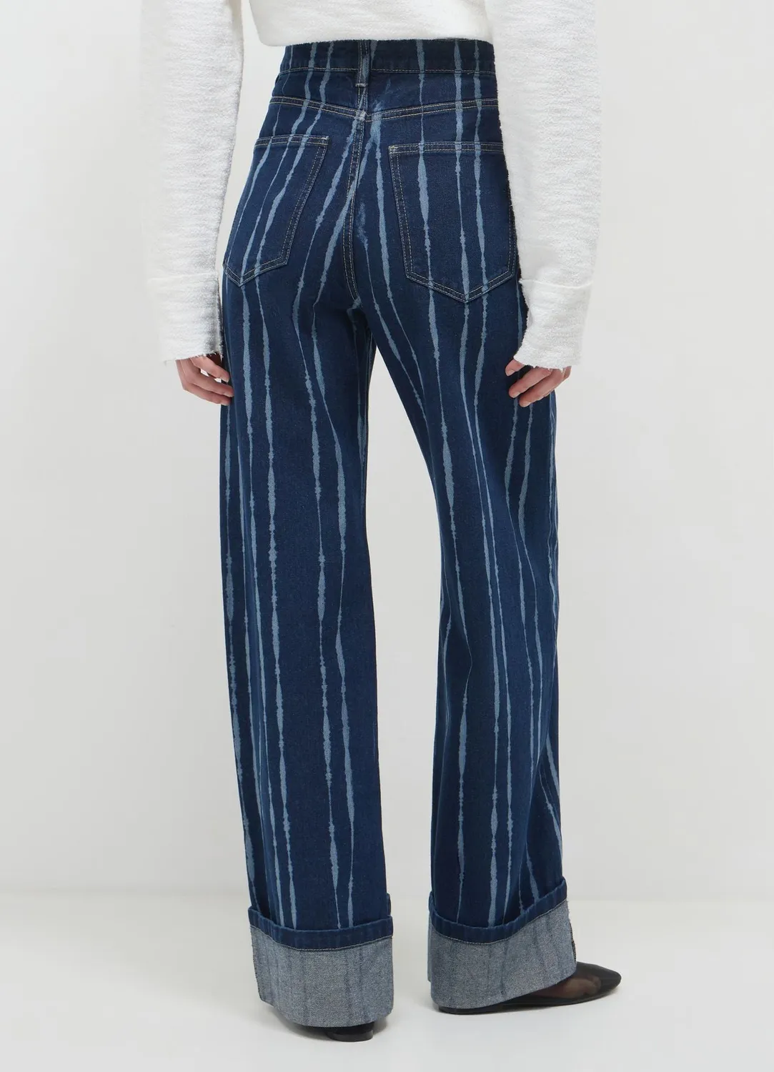 Calliope jean straight délavé femme à revers