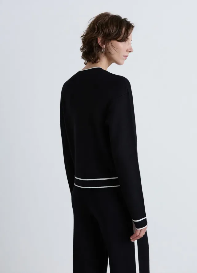 Calliope Pull femme col rond profils contraste