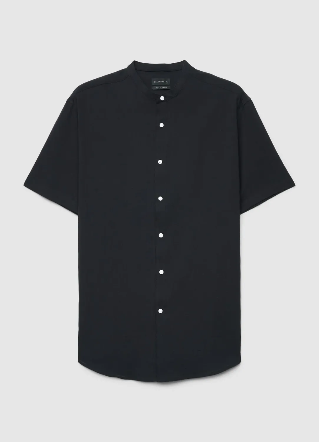 Calliope chemise homme col coreen manches courtes unie