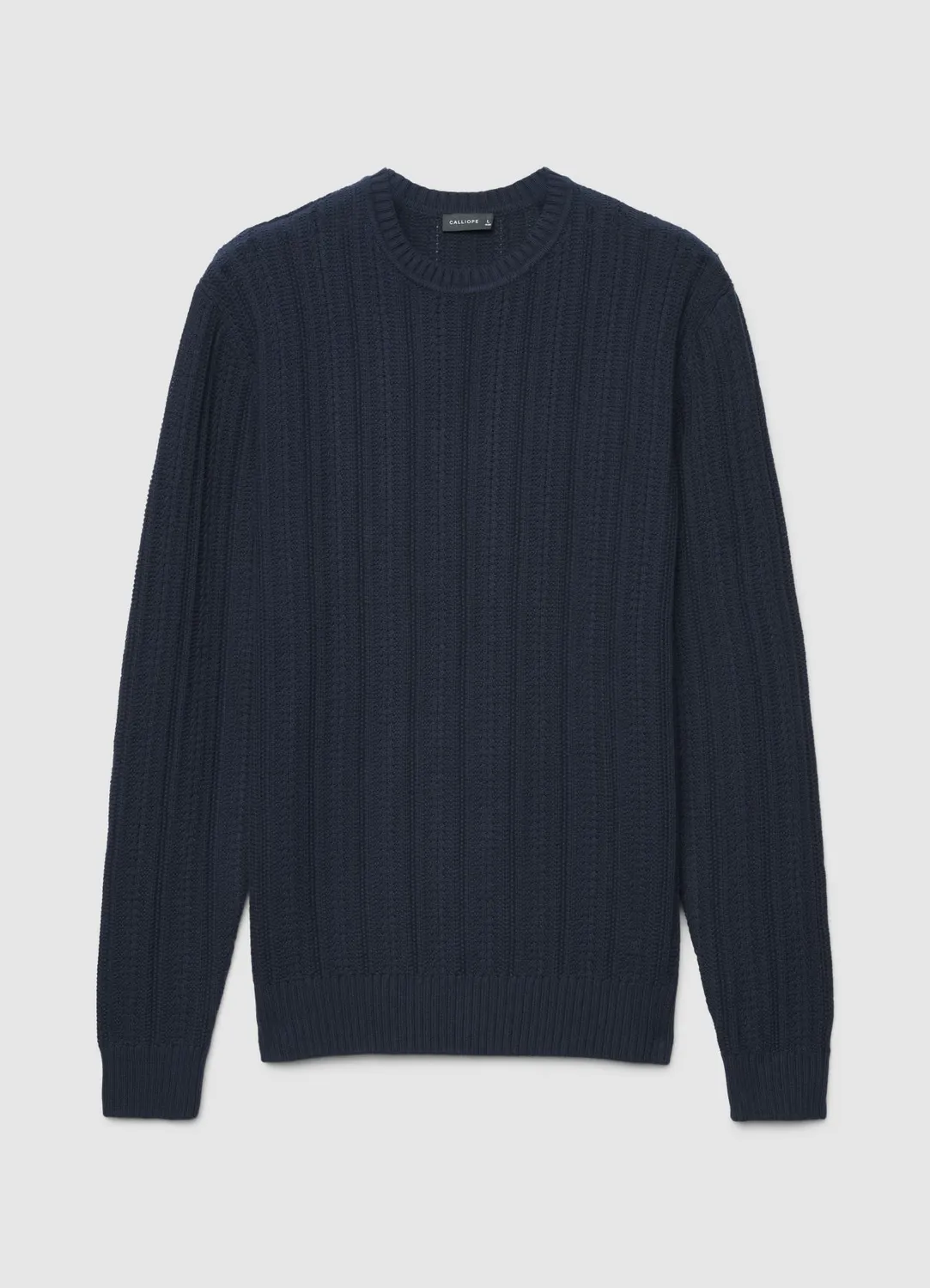 Calliope pull homme torsades col rond manches longues