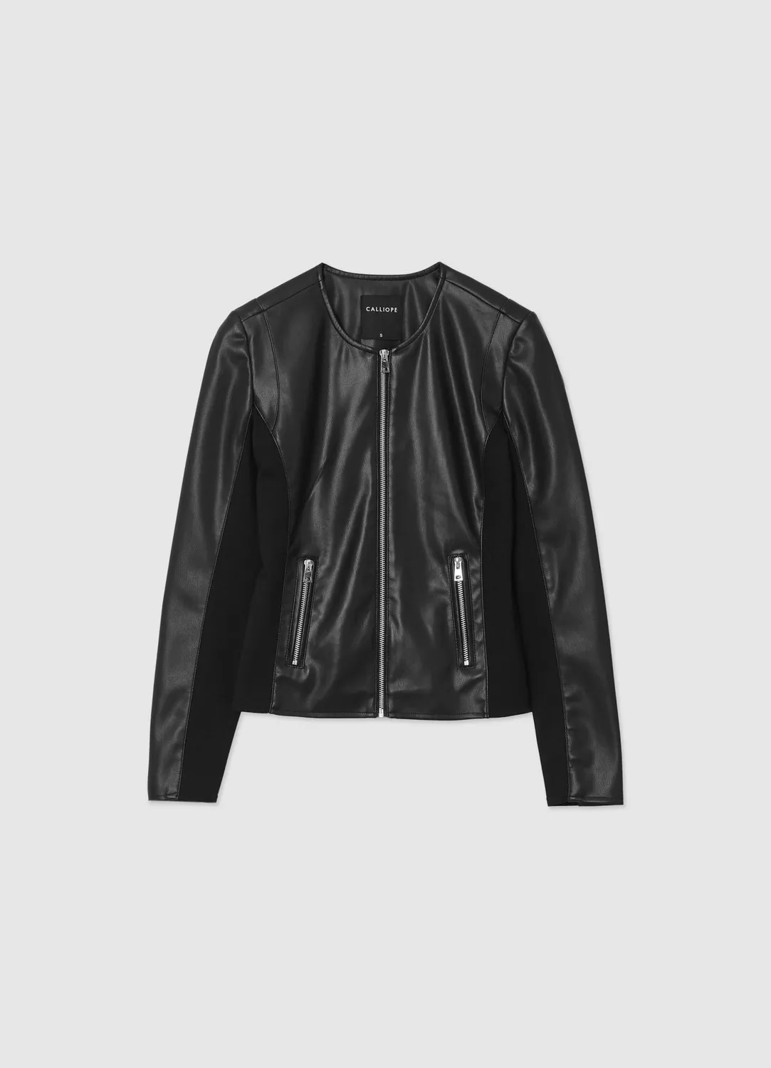 Calliope Biker veste femme simil cuir zippée