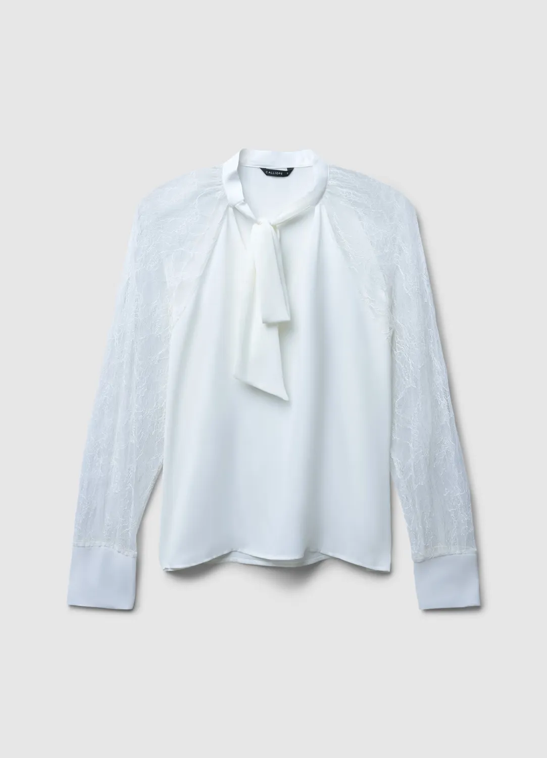 Calliope blouse à nœud femme manches dentelle