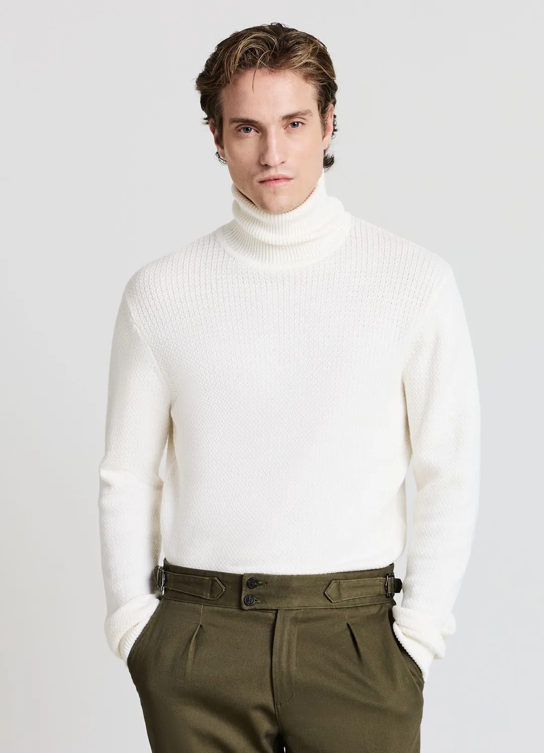 Calliope Pull Col Roulé Maille Mixte Homme Uni