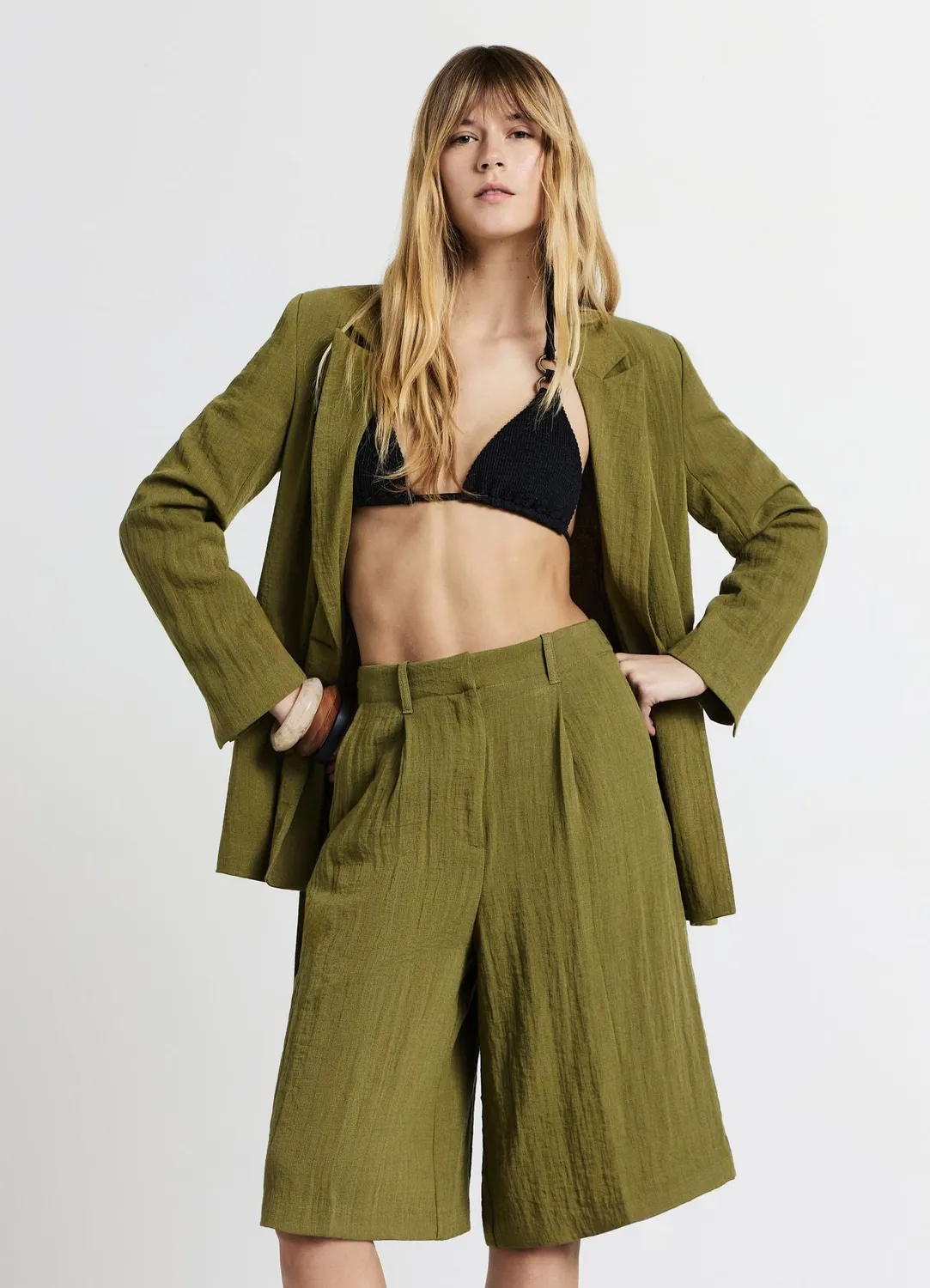 Calliope Bermuda long uni femme taille M