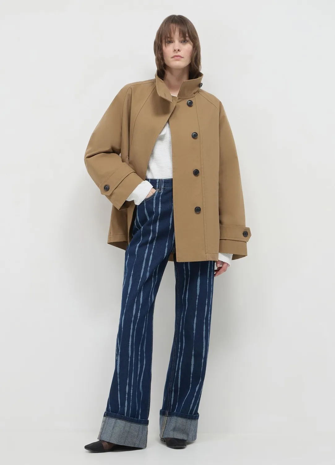 Calliope jean straight délavé femme à revers