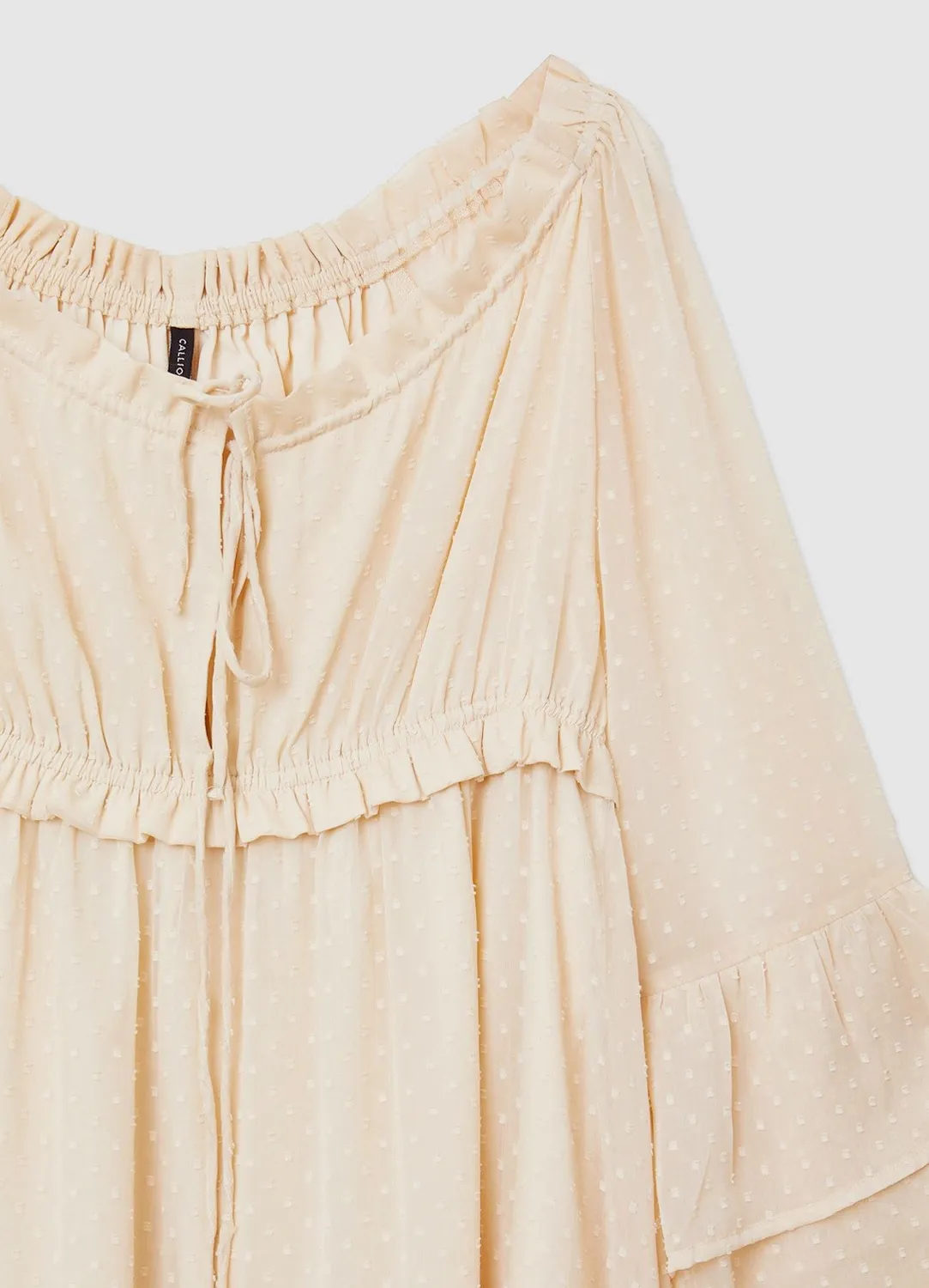Calliope Robe courte à pois femme volants