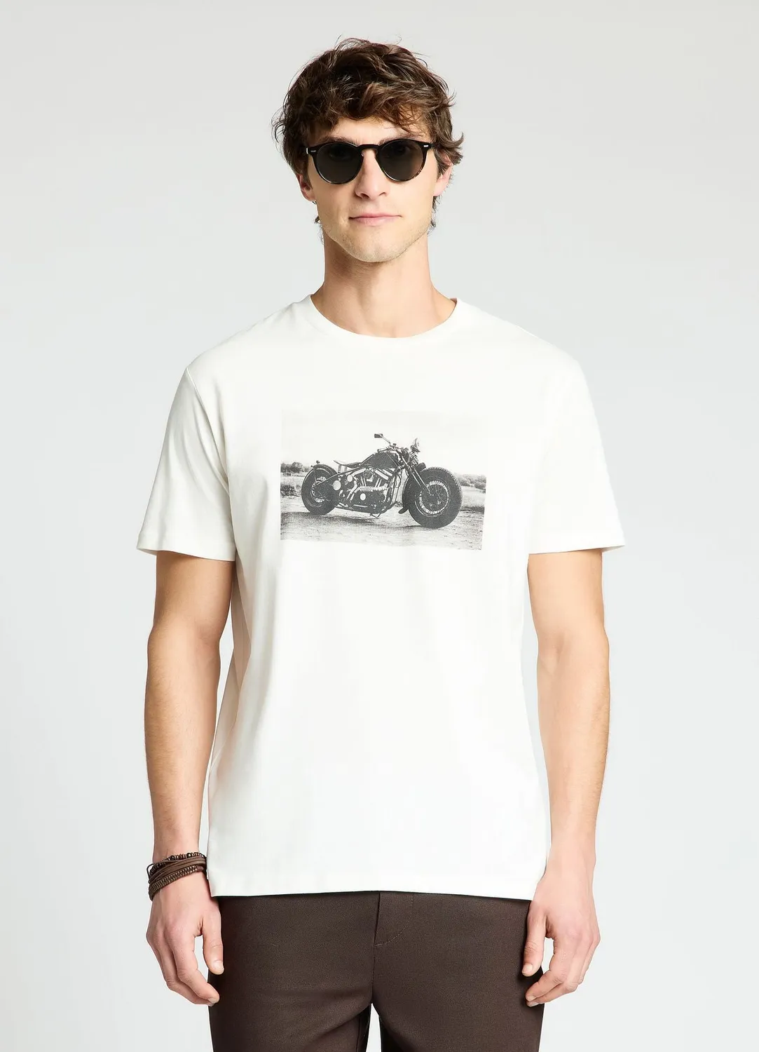 Calliope t-shirt moto imprimé homme col rond