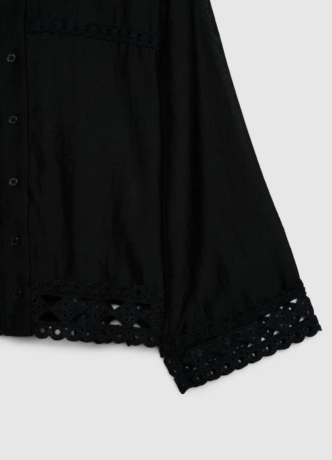 Calliope chemise femme unie passementerie ajouree