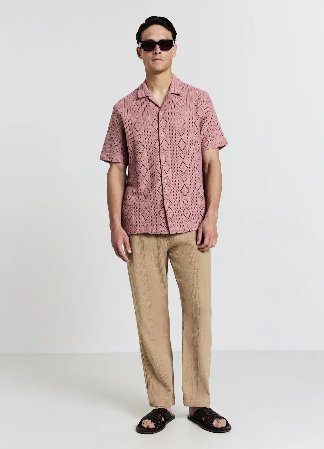 Calliope Bowling Chemise ajourée manches courtes homme