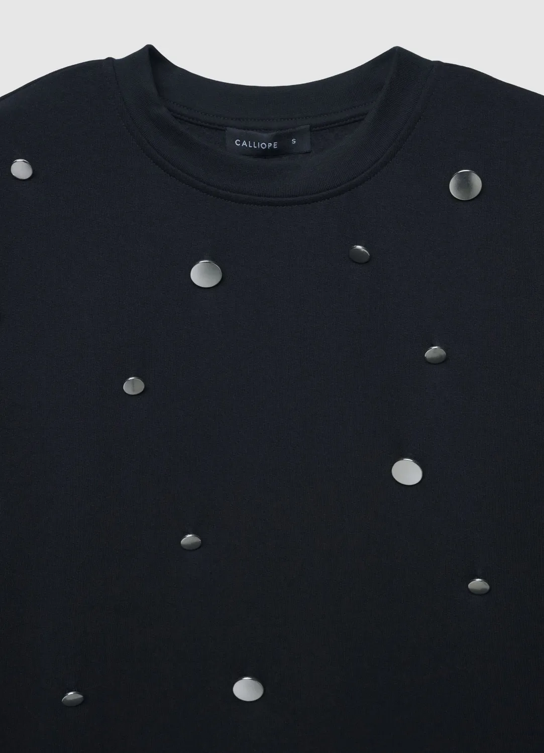 Calliope sweat clouté col rond femme