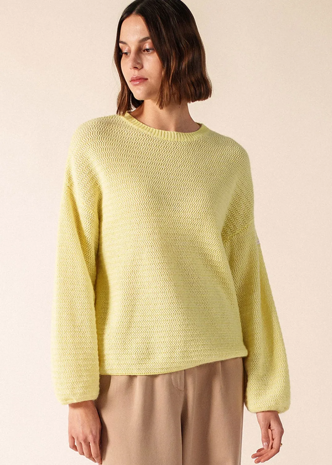 Saint James Ascain pull aube/blanc mohair femme