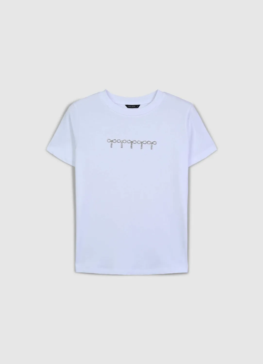 Calliope t-shirt nœuds strass coton femme taille S