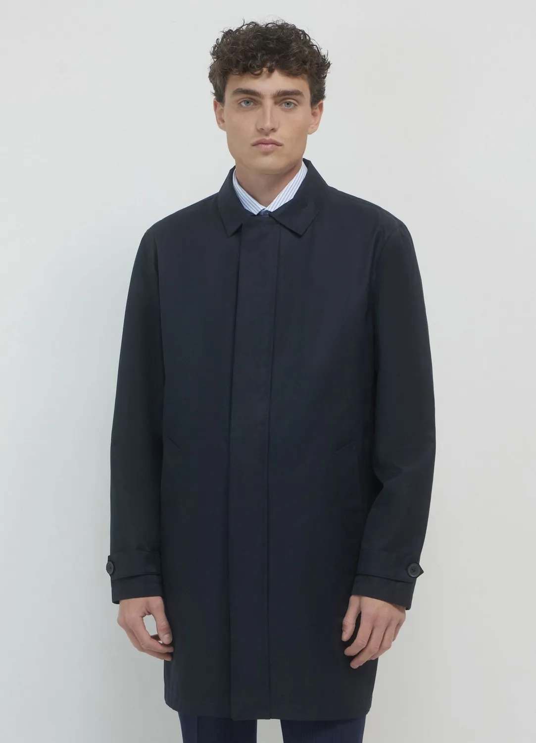 Calliope veste légère col chemise unie homme