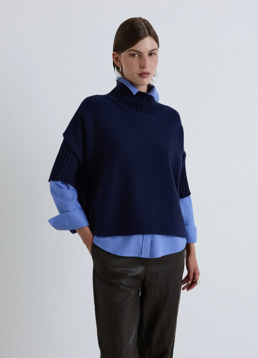 Calliope pull col rond manches 3/4 femme