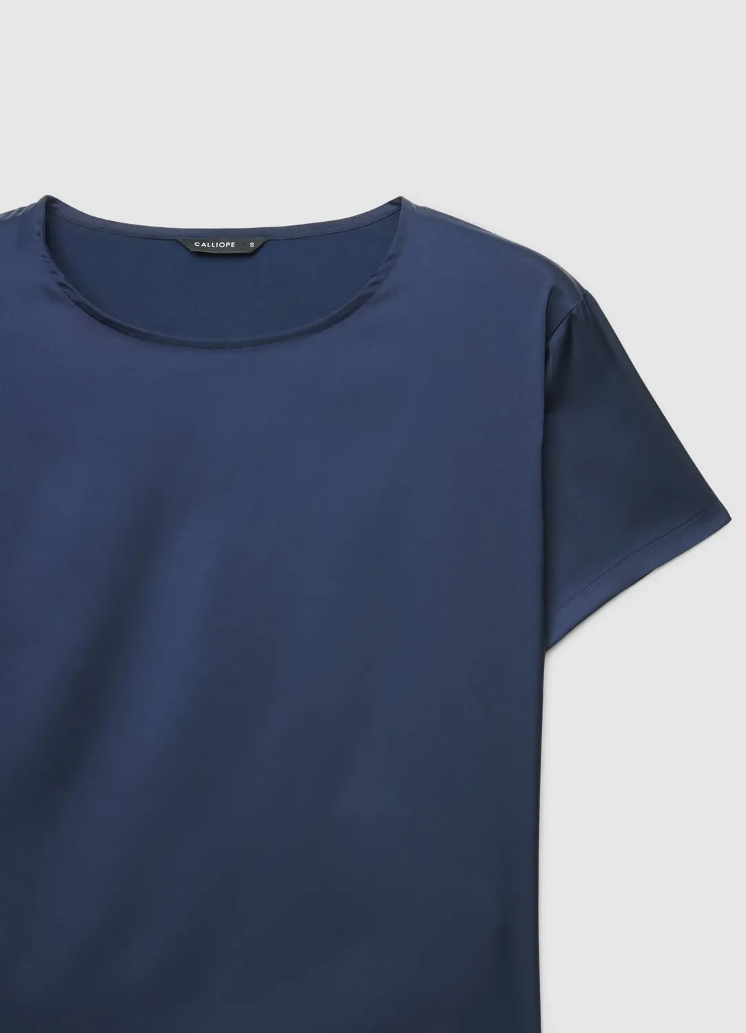 Calliope blouse femme unie manches courtes