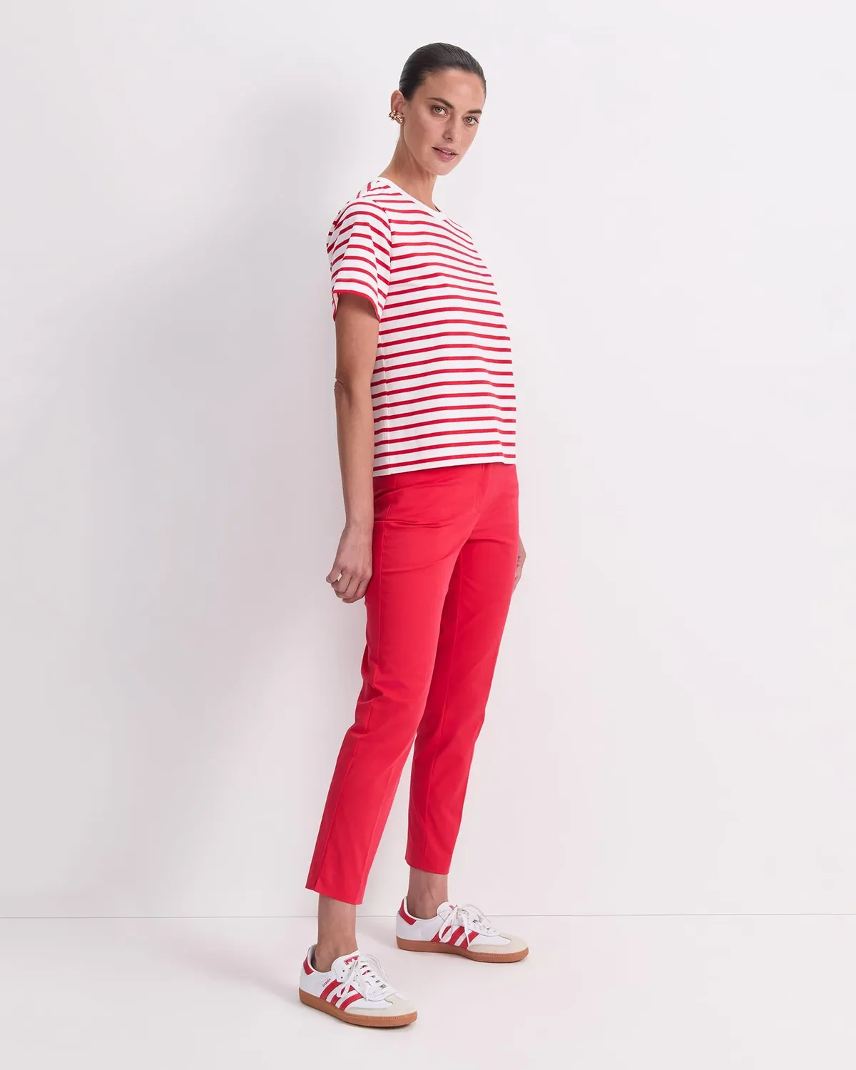 Sportscraft Karly Stripe Tee t-shirt coton rayé col rond femme