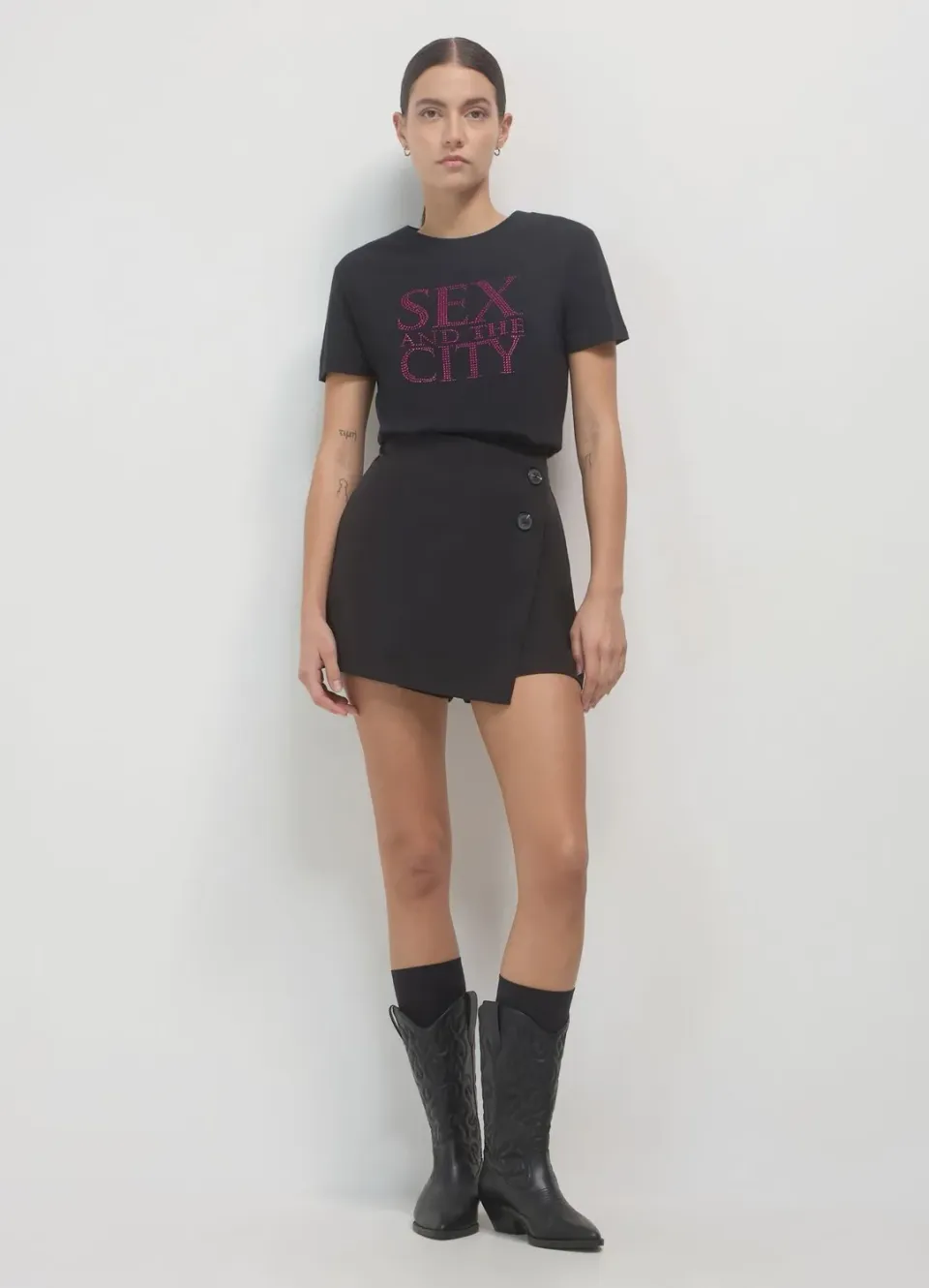 Calliope Sex and the City t-shirt manches longues femme coton