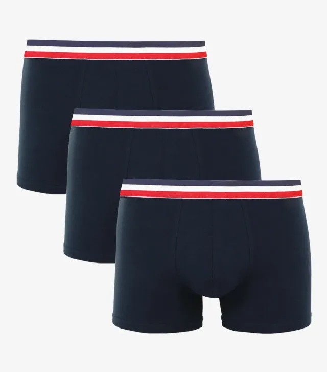 Cocorico Intemporel Supporter boxer marine x3 coton